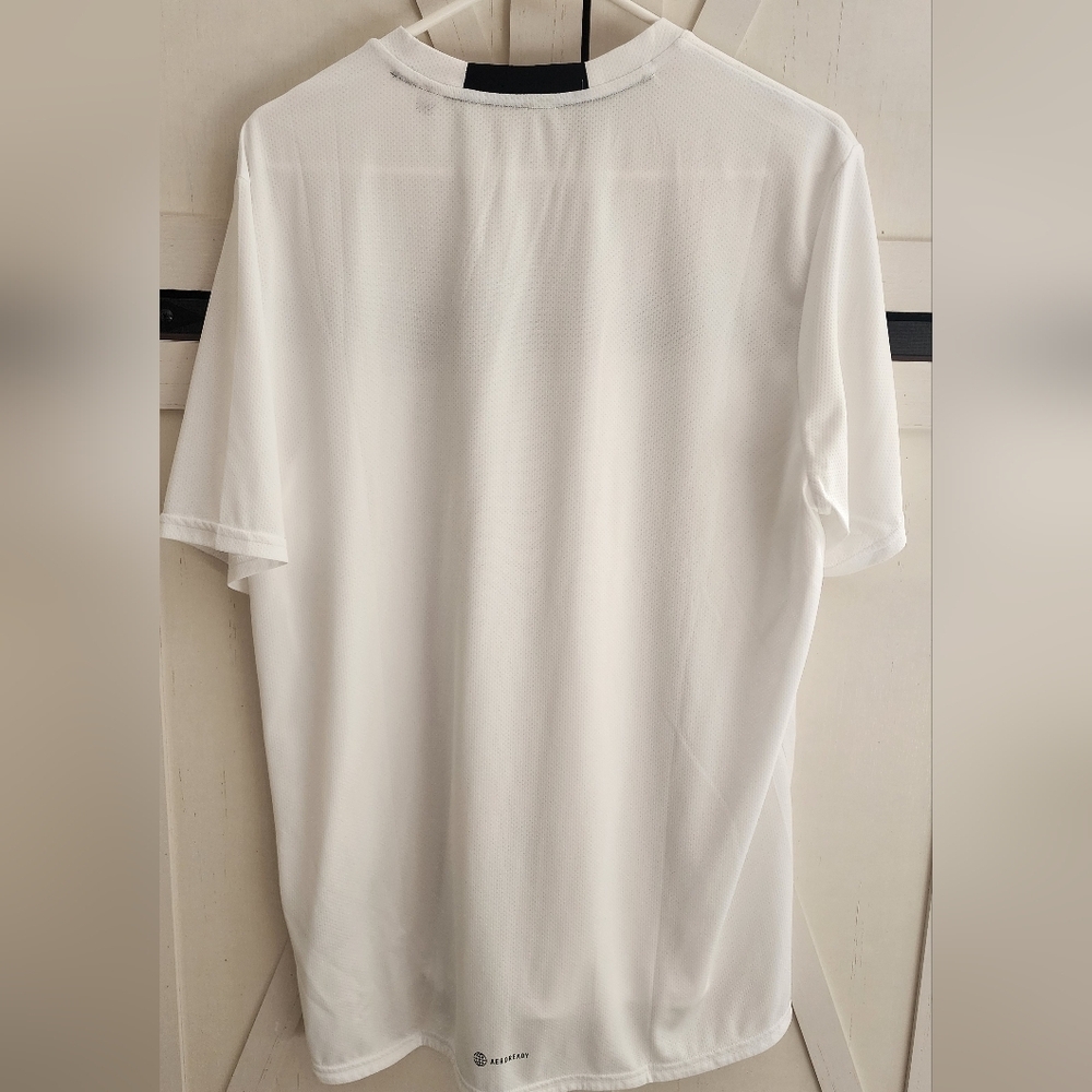 Adidas Men's White T-Shirt - Picture 4 of 5